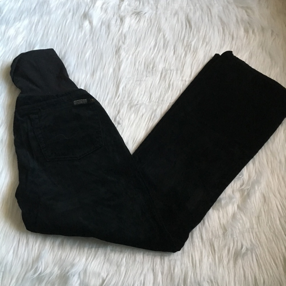 ✨7FAM A Pea in the Pod Black Velour Bootcut Pants